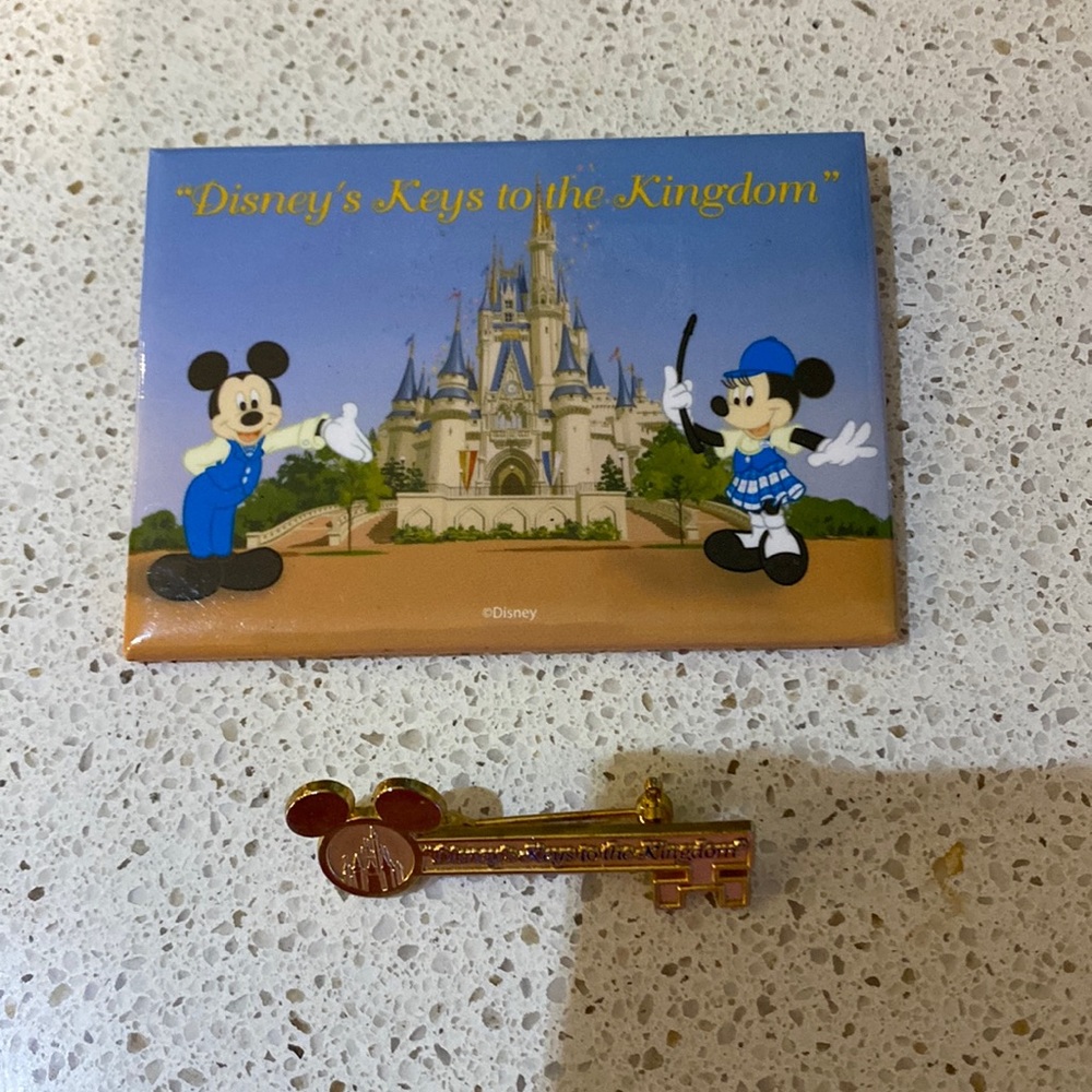 Disney Keys to the Kingdom Pin And Badge